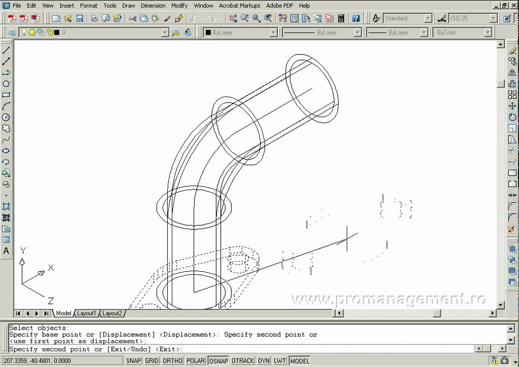 Чертеж трубы в автокаде AutoCAD 3D video tutorial - YouTube