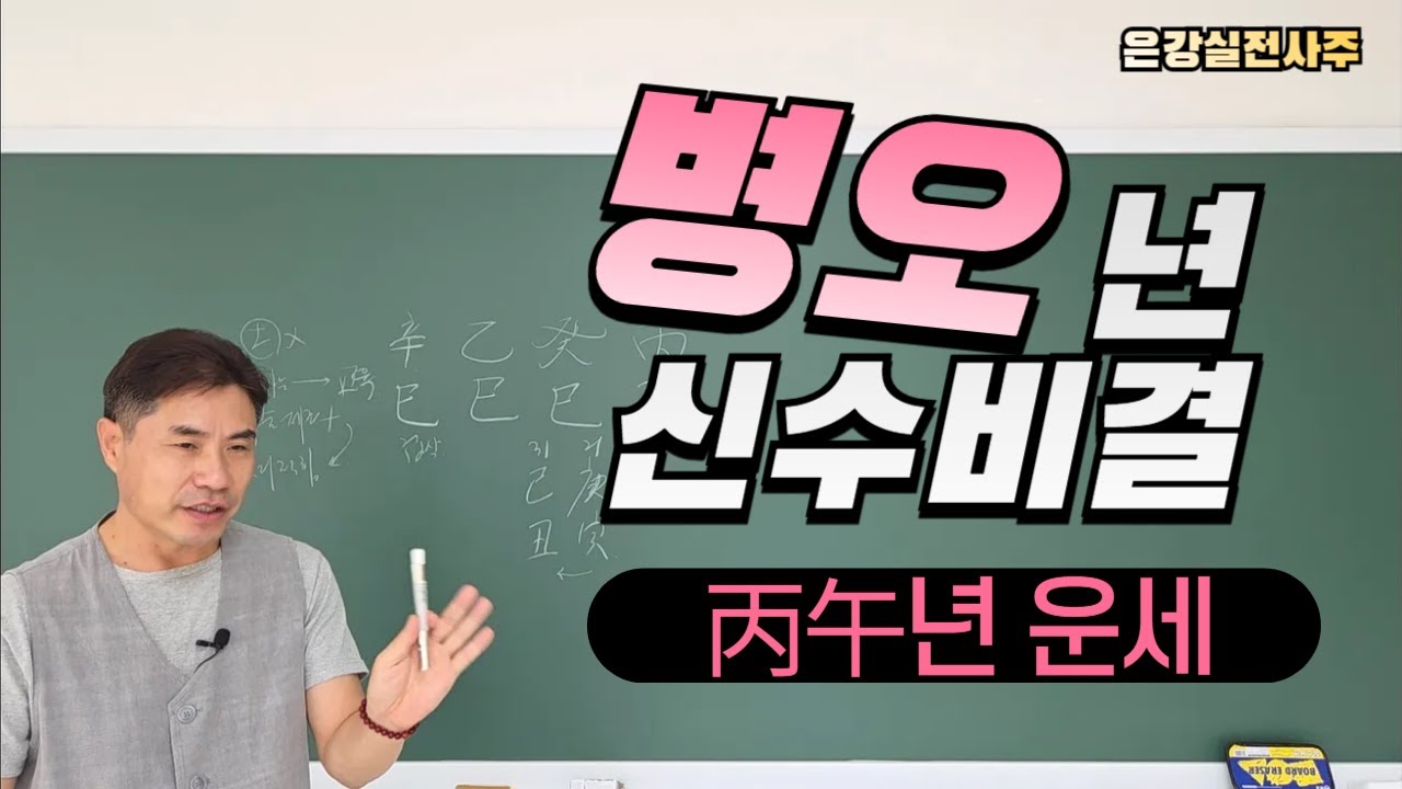 [병오년 신수비결]  午운이 왔을 때 지지 인자별 작용을 적용해 보고.../을사일주 #병오년 에 운신하여 정미년에 격각살/#은강 #신수비결