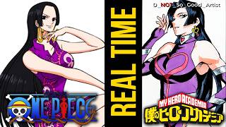 Real Time Drawing: Boa Hancock as an MHA Hero | NO TALKING | RELAXING | One Piece X My Hero Academia