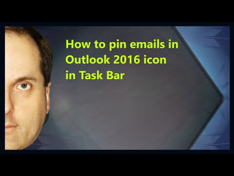 How to pin emails in Outlook 2016 icon in Task Bar