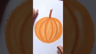#Soft pastel drawing #satisfying #creative art#beautiful #how to draw pumpkin#artwork #shorts screenshot 3