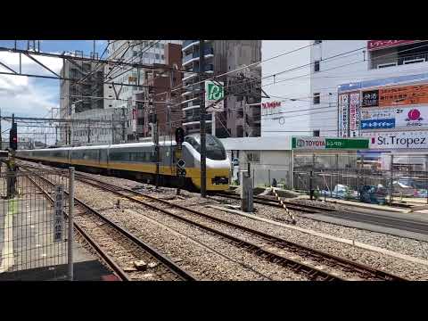 松戸駅１番線ホーム　E657系特急ひたち・ときわ　リバイバルカラー(イエロージョンキル) (警笛あり！)