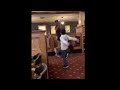 Kid has floss dance-off with member of restaurant staff