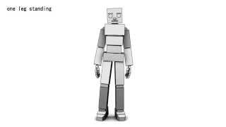 3D Animation Basic training : one leg standing