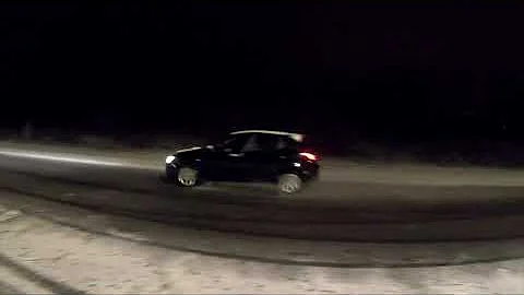 Seat Ibiza brake lights flashing under heavy braking 100-0 km/h in snow