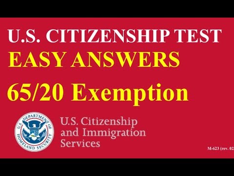 65/20 Exemption Civics Questions for U.S. Citizenship - NEW PRESIDENT - JOE BIDEN