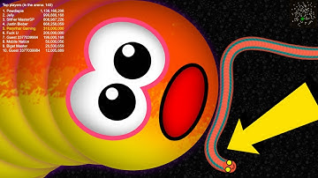Worms Zone © 5M Boss vs Bad Gain Best Master Troll Top 1 Slither Snake io Online Games