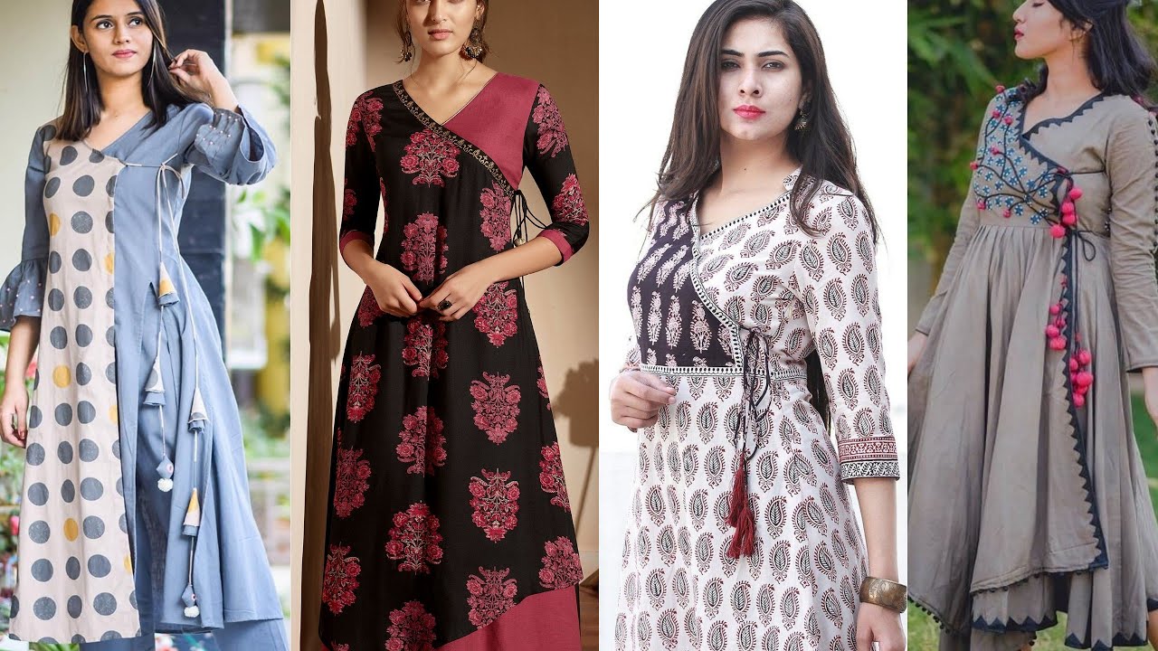 Women's Suraiya Leaf Cotton Angrakha Set - Pomcha Jaipur - 2XL | Fashion  top outfits, Long kurti designs, Organza dupatta