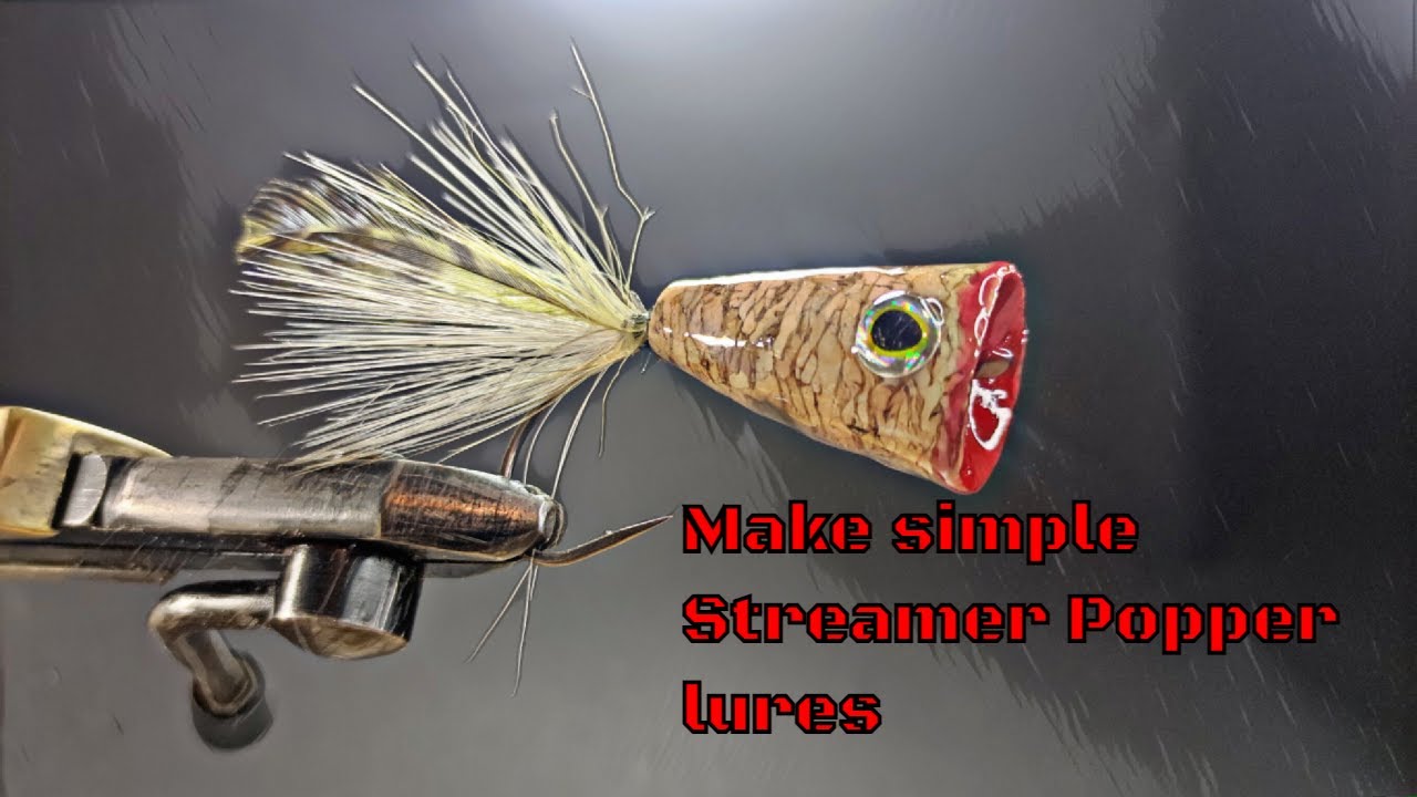 Lure Popper made from a paint brush and a wine cork #DIY #flyfishing #lures  