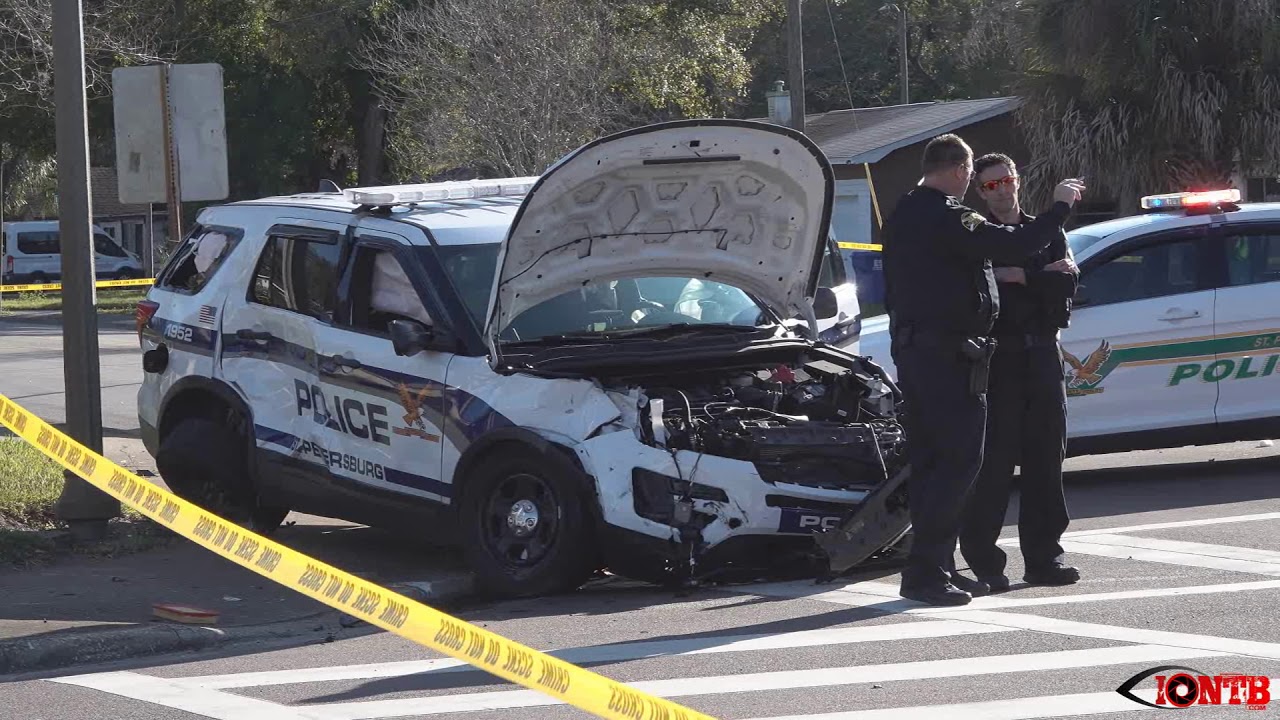 St. Petersburg Officer injured in crash YouTube