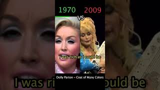 Dolly Parton - Coat of Many Colors Live (1970 VS 2009) #versus #music #DollyParton