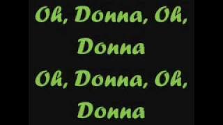 Ritchie Valens - Oh Donna lyrics on screen