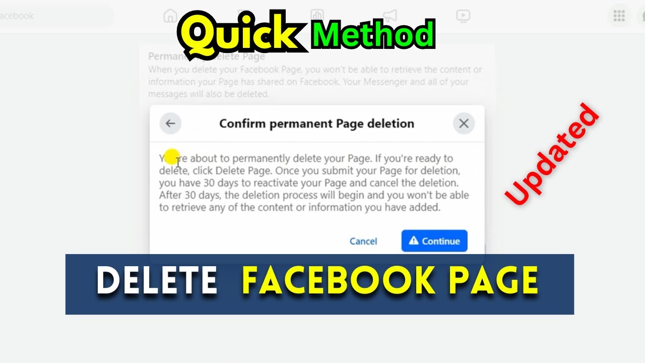 How To Delete Facebook Page 2024 - YouTube