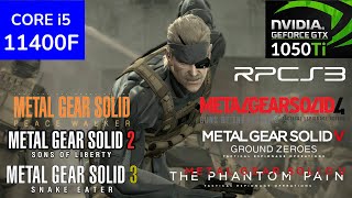 RPCS3 - 6 Metal Gear Solid Games Tested - GTX 1050ti + i5 11400F