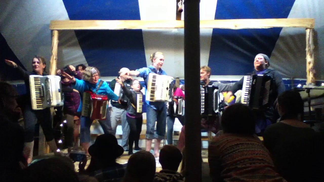 Accordion yoga at Maine Fiddle Camp 2017 YouTube