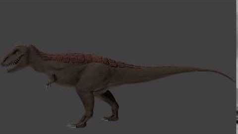 Allosaurus Walk Cycle (Made in Blender)