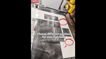Vein matching 5 axis CNC bridge saw cutting milling profiling machine|Processing effect