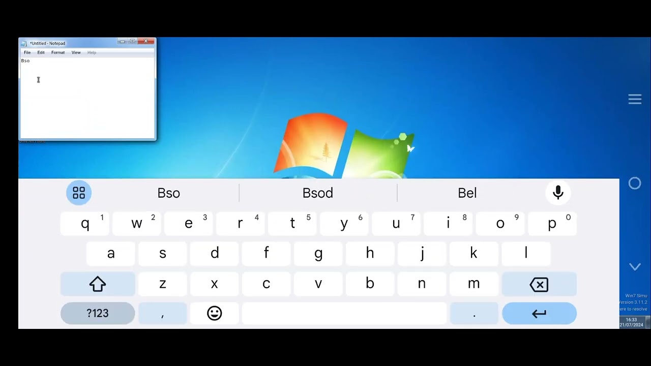 Notepad bsod in windows 7 simulator youtube