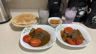 خوراک گوشت بادمجان و کوجه فرنگی پخت در شیشه / Eggplant meat and tomato cooked in a jar