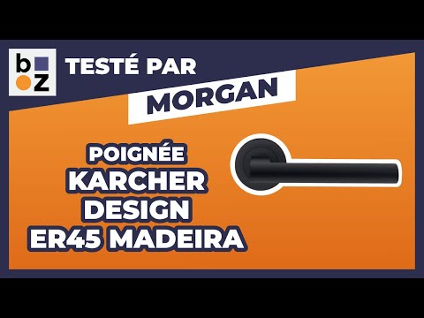 Poignées de porte sur rosaces carrées - noir Cosmos - ER 45 Q Madeira KARCHER DESIGN