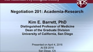 Negotiation 201: Academia Research – 2016 Mentoring Symp Pt 5