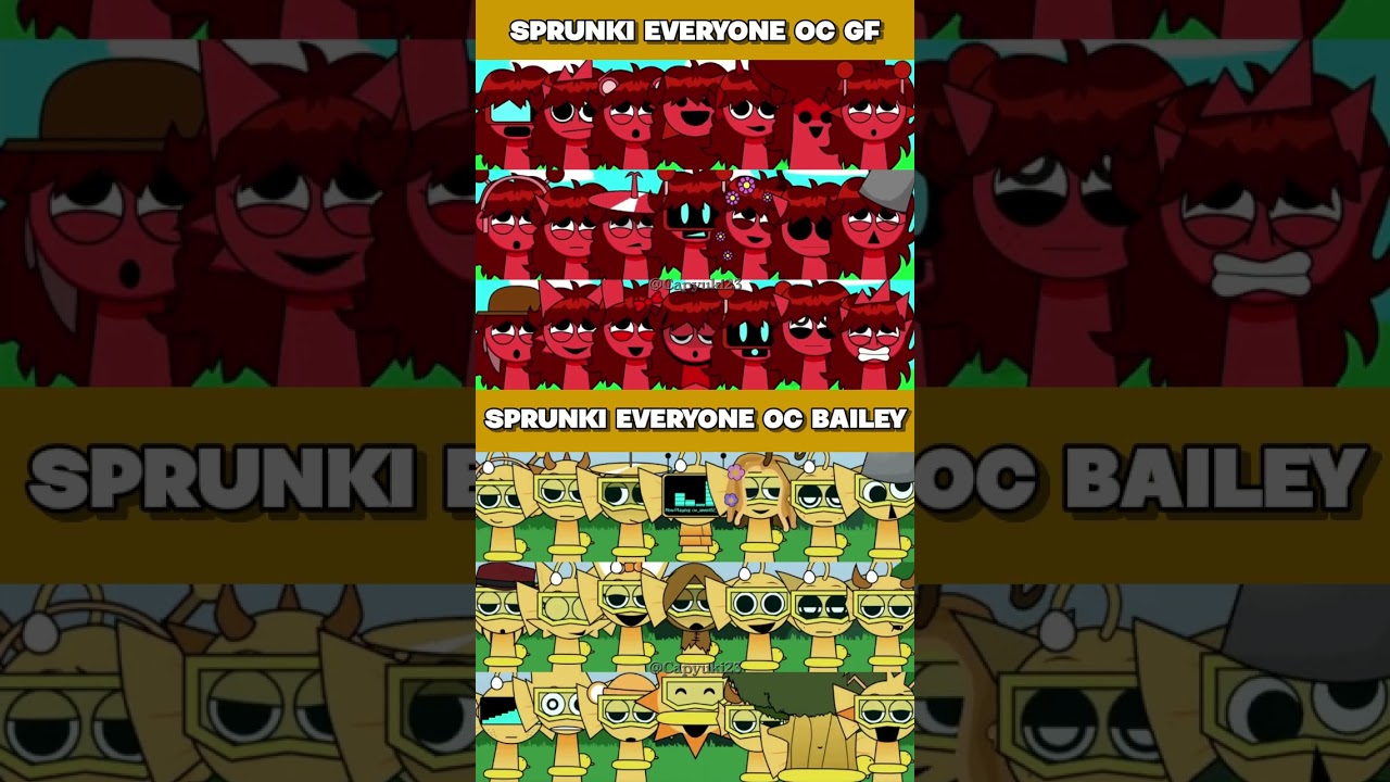 SPRUNKI EVERYONE OC GF 🆚 SPRUNKI EVERYONE OC BAILEY 