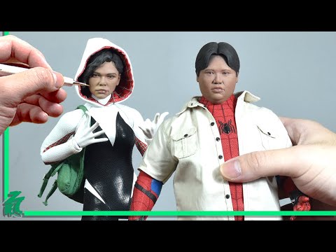 FAT Spiderman Ned & MJ Sculptures (3D Print, Paint, Body Swap) 1/6 CUSTOM FIGURES Hot Toys What If