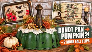 Trash to Treasure: Bundt Pan Becomes a Pumpkin! Fall Flips