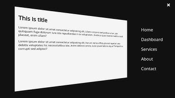 3D OffCanvas Sidebar Navigation using HTML, CSS & JavaScript.