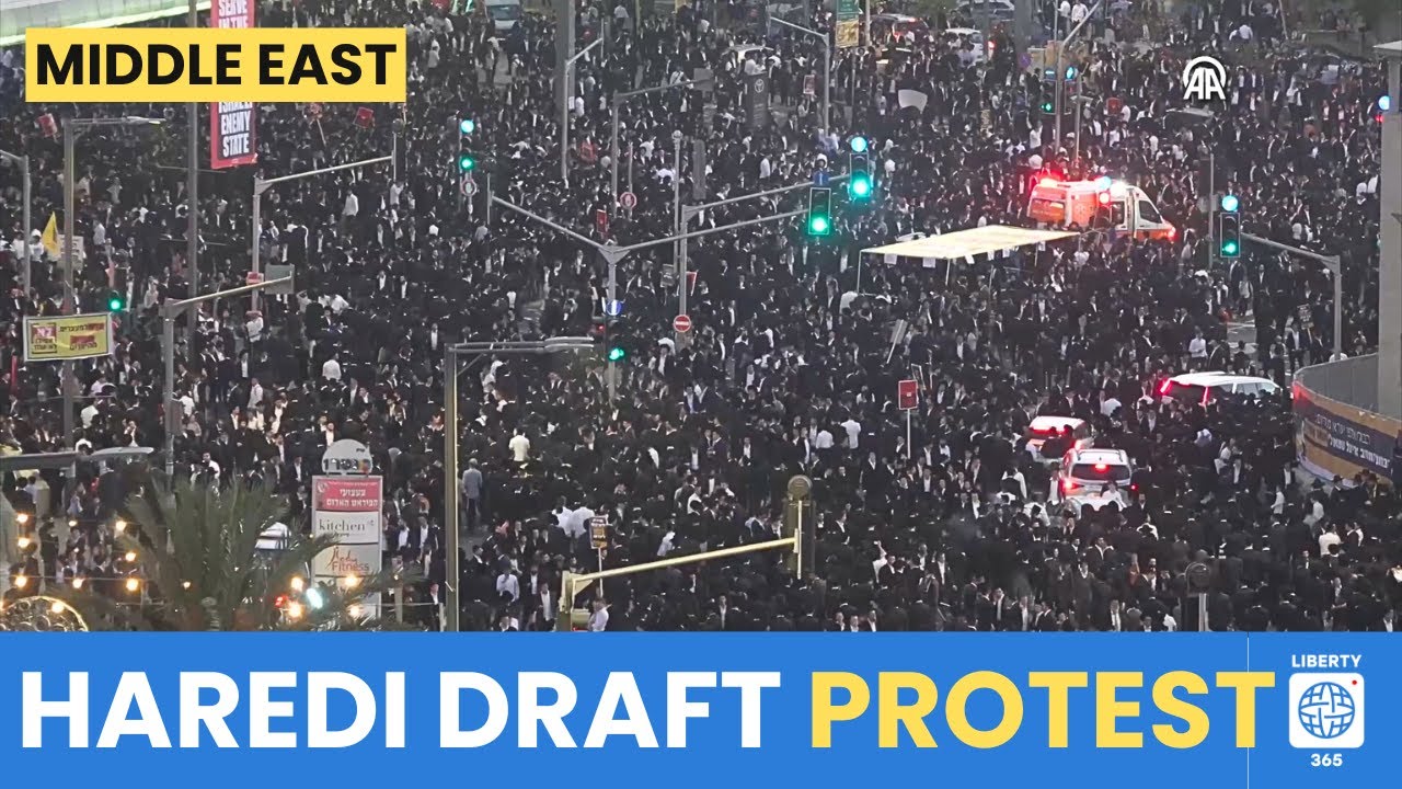 МАССОВЫЙ ПРОТЕСТ в Иерусалиме против призыва харедим в армию