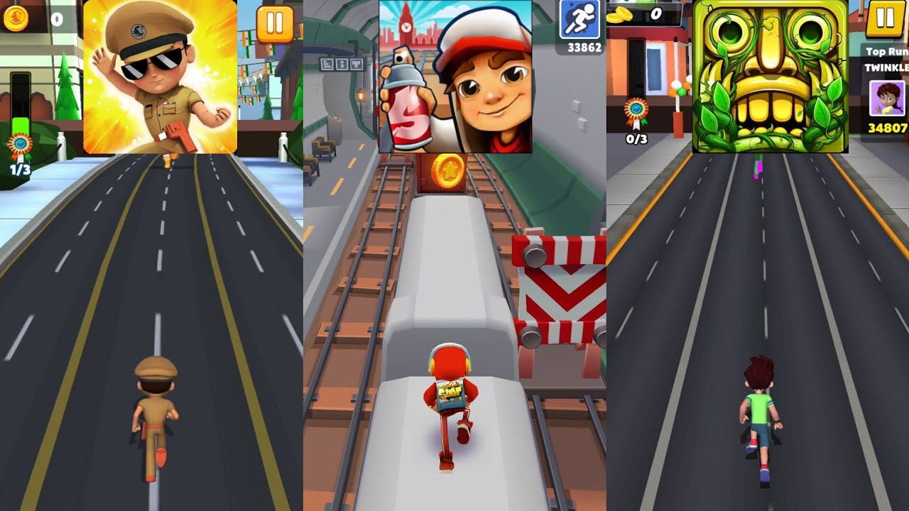 Little Singham 🆚 Subway Surfers 🆚 Temple Run 2 Новое обновление