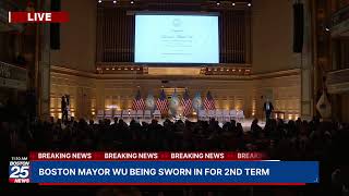 WATCH LIVE: Boston Mayor Michelle Wu being sworn in for 2nd term.