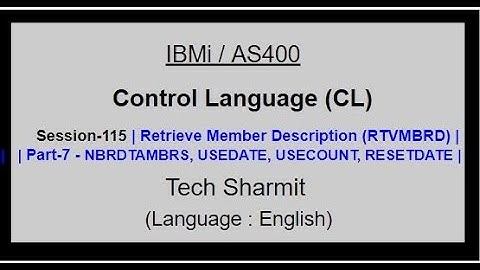 Retrieve Member Description (RTVMBRD) Part-7 | IBM i | AS400 | CLLE | cl programming in IBM i  AS400