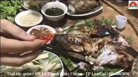 Món cá nướng gập.tại nhà hàng thái tộc quán.tp phố lào cai