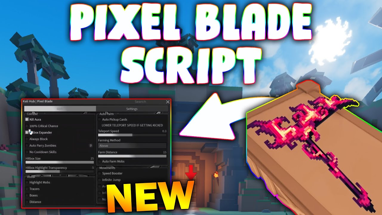 *NEW* Pixel Blade Script (PASTEBIN 2025) ( KILL AURA , AUTO MOBS , WALK ...