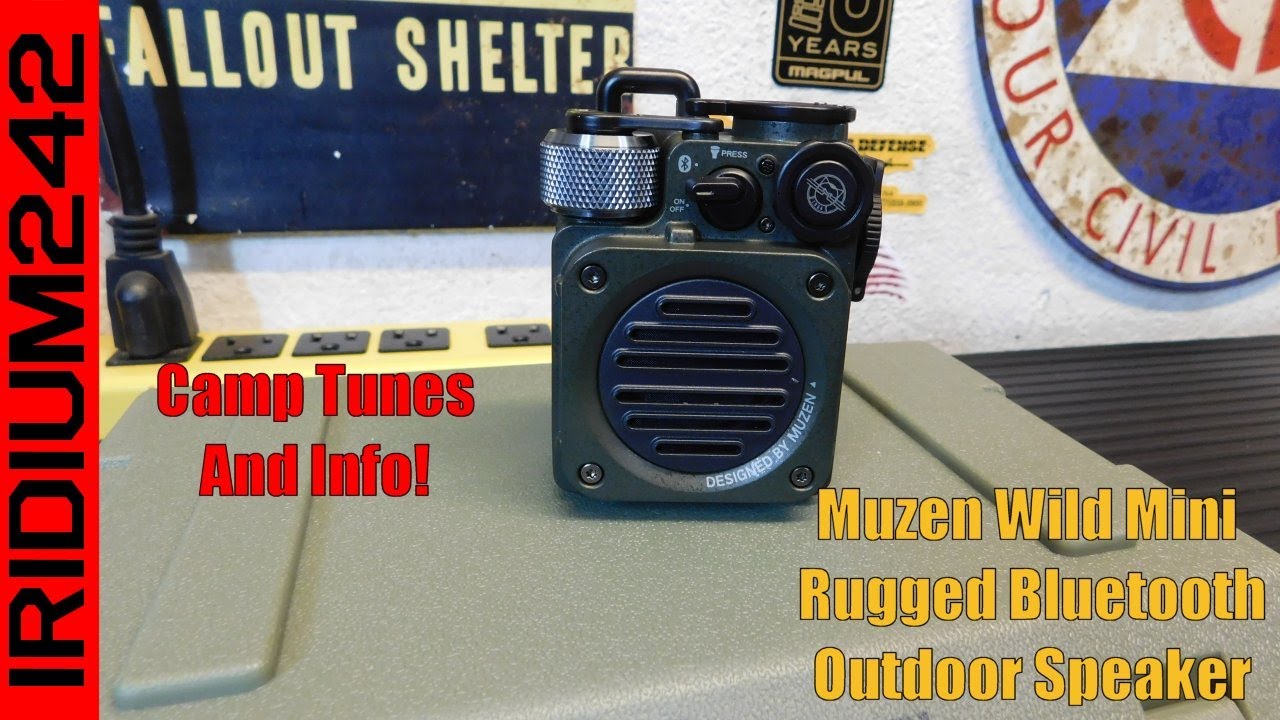 Muzen Wild Mini Rugged Bluetooth Outdoor Speaker - YouTube