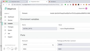 DAppNode SDK build command demo