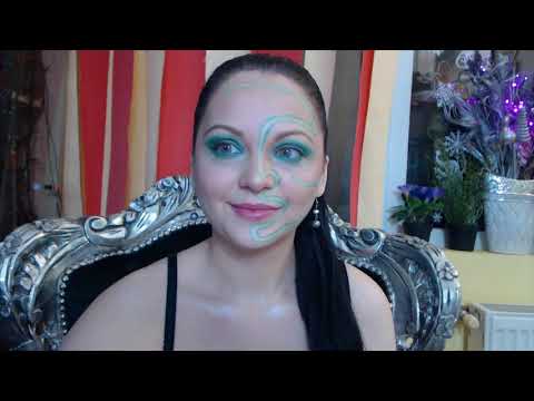 sci fi neon green line makeup tutorial