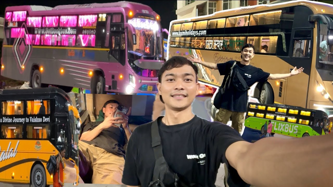 NAIK BUS MEWAHH INDIA,PERJALANAN JAUH TERNYAMAN!TIKET NYA MURAH,TANPA BISING,SUMPEK!ASIK BANGET🥳