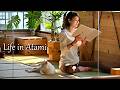 #145 南熱海のやわらかな朝、春霞と波とネコと