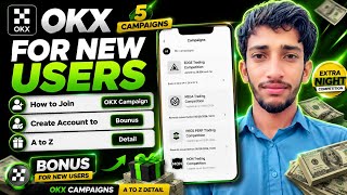 Okx 5 New Campaings For New Users Live 🔴 | How to Earn Money online From Okx Exchange 2026 #video