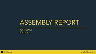 Civil 3D Assembly Report - Kobi Toolkit