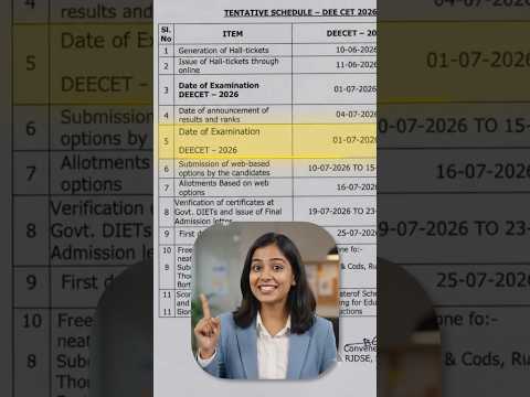 AP DEECET 2026 Exam Date #exam #education #APDEECET