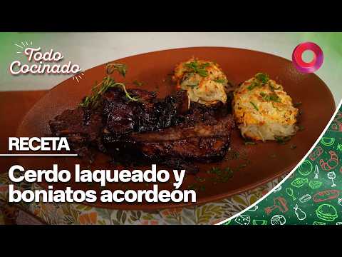 Lacquered Pork and Accordion Sweet Potatoes | #EverythingCooked