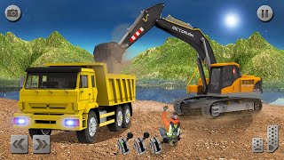 Sand Excavator Offroad Crane Transporter-Roadbed-Driving Simulator - Android Games screenshot 5