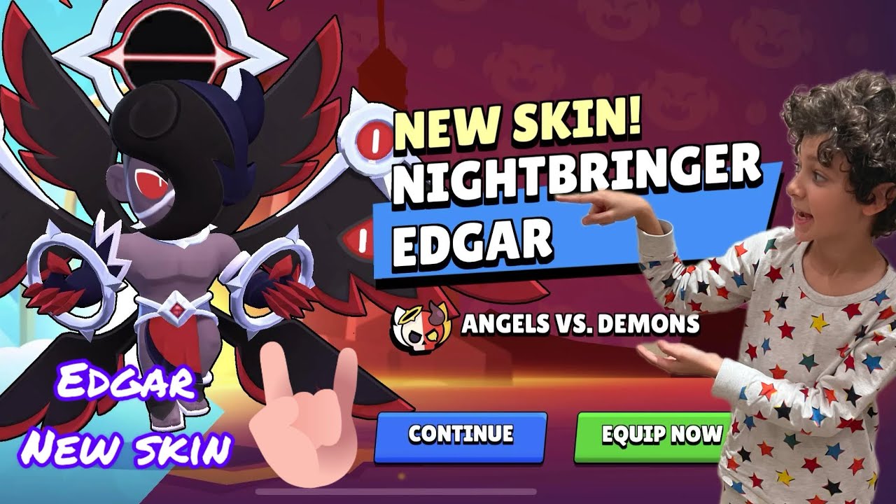 Brawl stars Edgar new skin nightbringer #brawlstars #gaming - YouTube