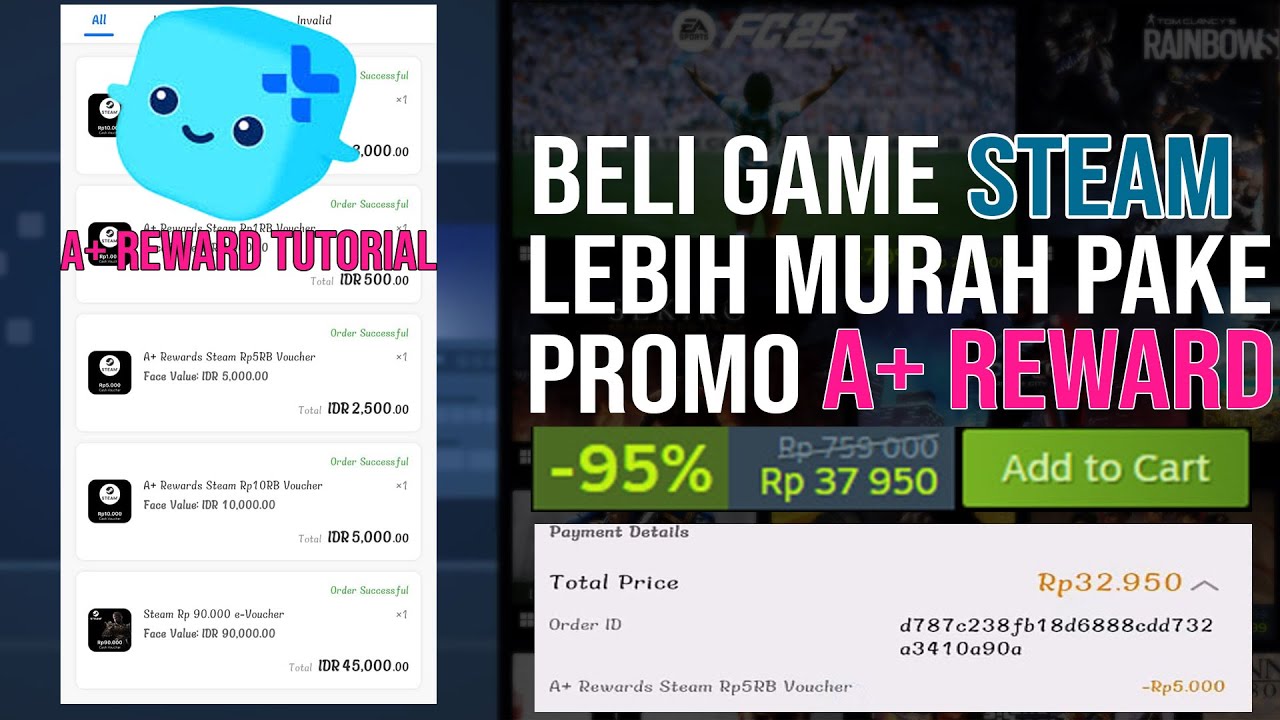 Cara Membeli Game STEAM Lebih Murah Menggunakan A+ REWARD | Tutorial Menggunakan DIskon A+ Reward