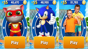 Sonic Dash vs Vlad & Niki Run vs Talking Tom Hero Dash Android Gameplay