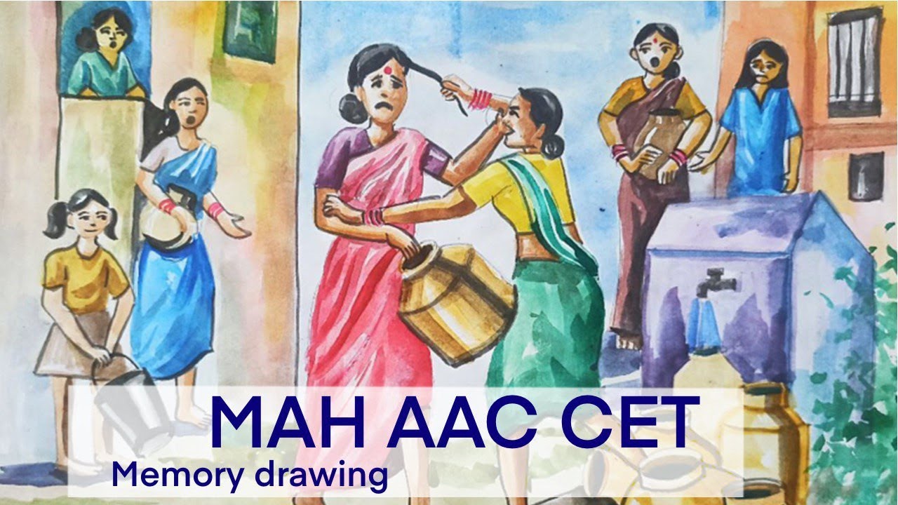 Memory Drawing for MAH AAC CET Exam| BFA Art Entrance Exam ...
