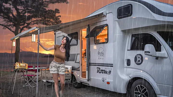 🚐 LUXURY CARAVAN CAMPING IN THE RAIN thumbnail